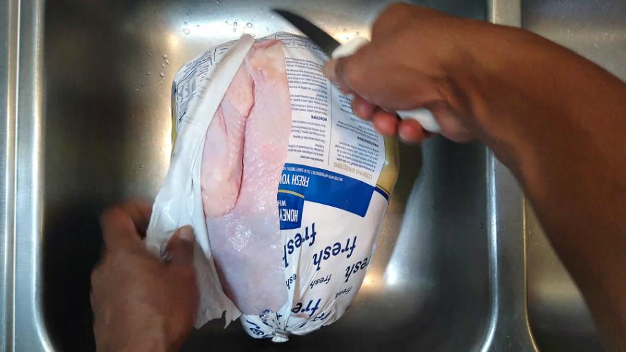 Removing Turkey from package
